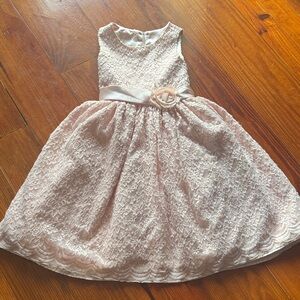 Elegant Pink Lace Kids Dress